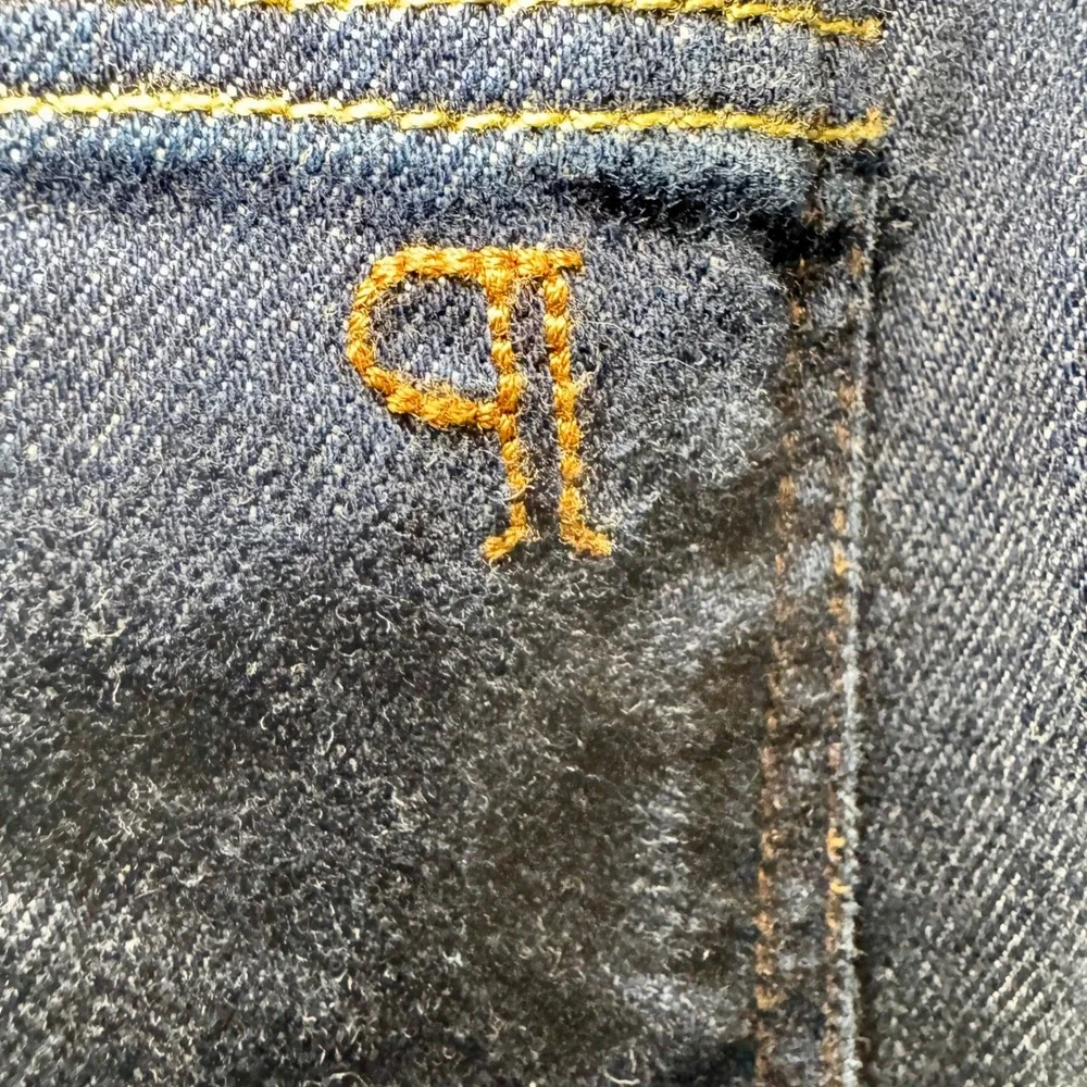 PILCRO jeans denim dark wash straight leg high rise button fly‎ women size 23T